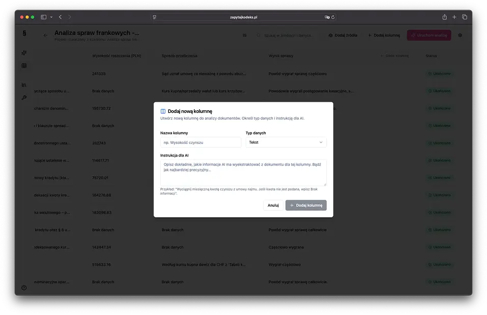 App functionality screenshot